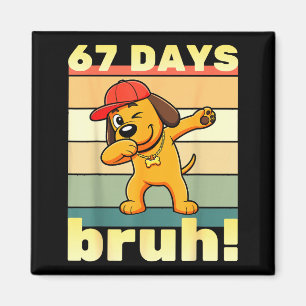 Imán 67 Días De Colegio Bruh Funny Meme Profesores Niño