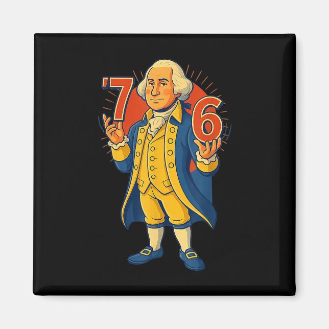 Imán 67 divertida camiseta de George Washington meme Si (Frente)