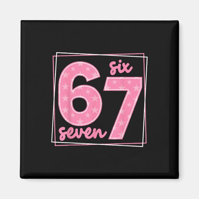 Imán 67 divertido número 67 meme de cumpleaños  (Frente)