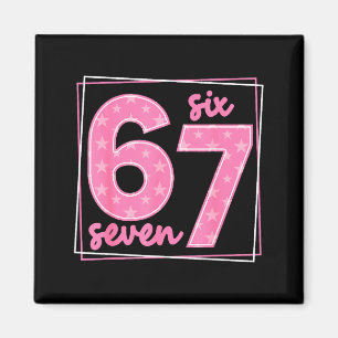 Imán 67 divertido número 67 meme de cumpleaños