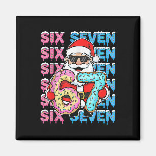 Imán 67 Donut Navidad Divertido Seis Siete Meme Santa N
