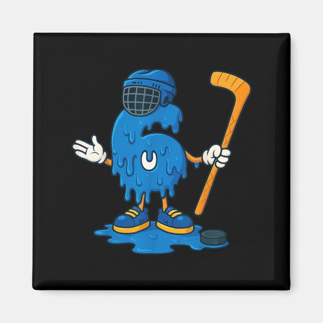 Imán 67 Drip Ice Cream Hockey Player  (Frente)