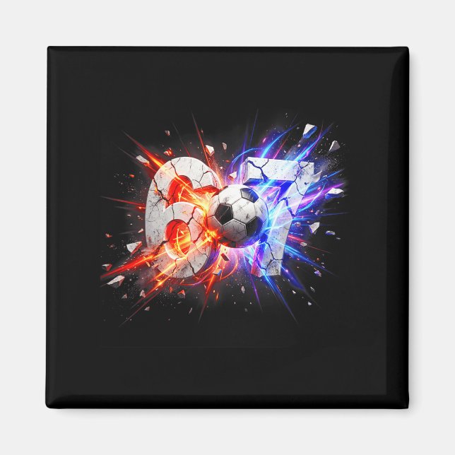Imán 67 Fútbol Seis Siete 6 7 Meme 67  (Frente)