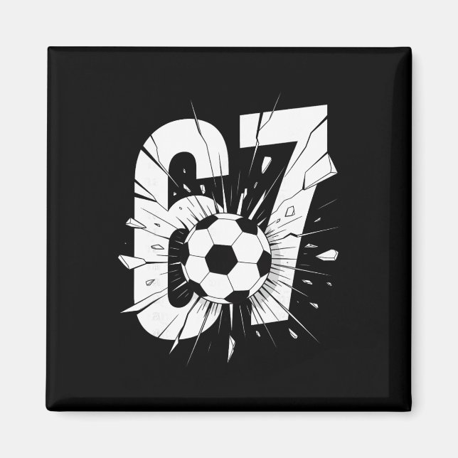 Imán 67 Fútbol Seis Siete 6 7 Meme 67 _2  (Frente)