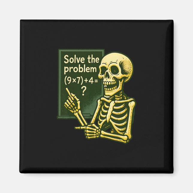 Imán 67 Halloween Matemáticas Divertido Seis Siete Meme (Frente)