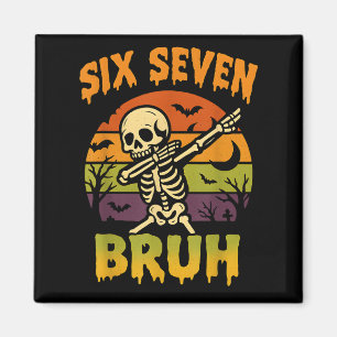 Imán 67 Halloween Meme 6 7 Esqueleto Seis Siete Números