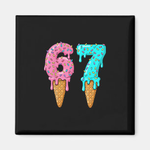 Imán 67 Helado Goteo Meme Divertido Seis Siete Gen Alfa