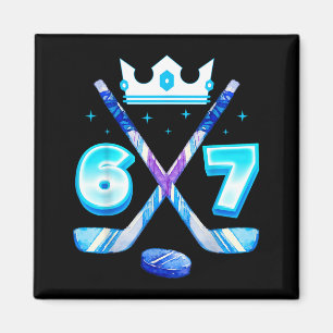 Imán 67 Hockey Goteo Divertido Hielo Meme Número Seis S
