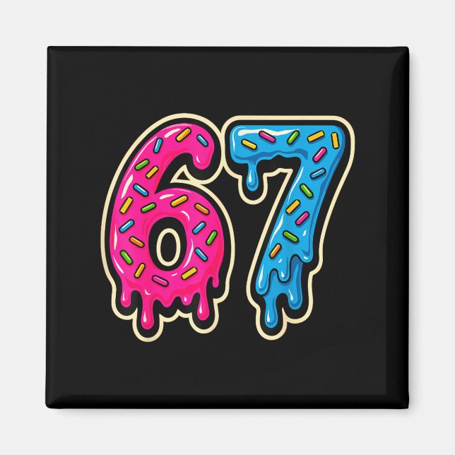 Imán 67 Ice Cream Meme Six Seven  (Frente)