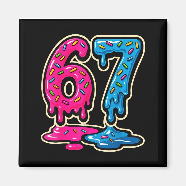 Imán 67 Ice Cream Meme Six Seven  (Frente)