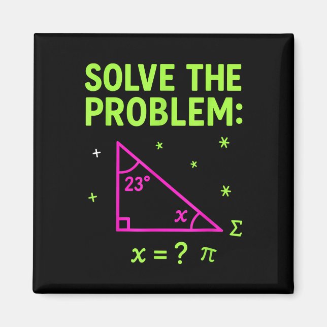 Imán 67 Math Meme Solve The Problem Funny Teachers Stud (Frente)