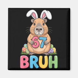 Imán 67 Meme 6 7 Bruh Seis Siete Pascua Capybara Niños 