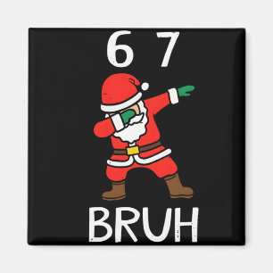 Imán 67 Meme 6 7 Divertida Navidad Dabbing Santa Seis S