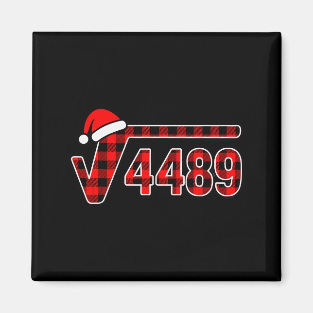 Imán 67 Meme Christmas Square Root 4489 Six Seven Math  (Frente)