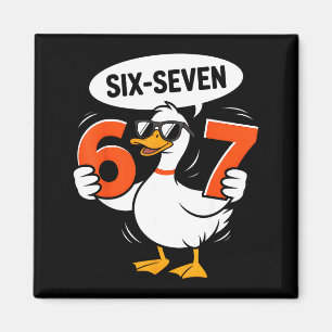 Imán 67 Meme de Pato Divertido Seis Siete Argot de Gen