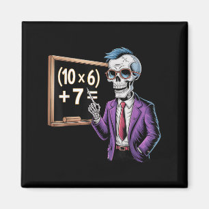 Imán 67 Meme de profesor de matemáticas Brainrot Seis S