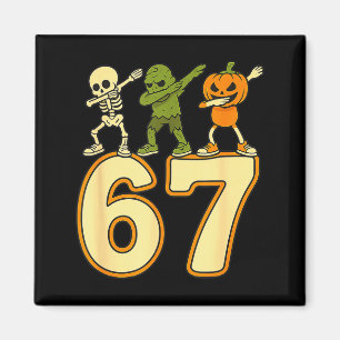 Imán 67 Meme Divertido Halloween Números Seis Siete Hom