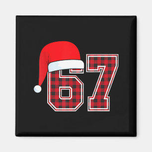 Imán 67 Meme Divertido Navidad Cuadro Rojo Xmas Pijama