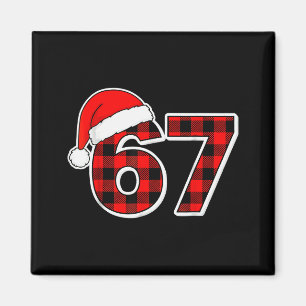 Imán 67 Meme Divertido Navidad Cuadro Rojo Xmas Pijama