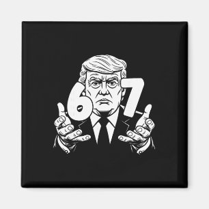 Imán 67 Meme Divertido Trump 67 Manos Meme jerga 6 7 Ma