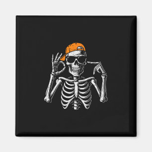 Imán 67 Meme Esqueleto Divertido Halloween De Moda Seis