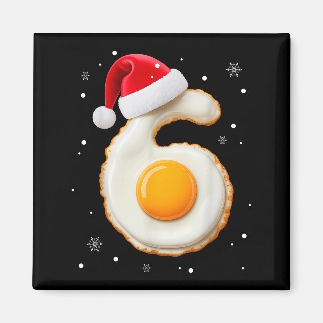 Imán 67 Meme Funny Number 6 Egg Bacon Matching Christma (Frente)
