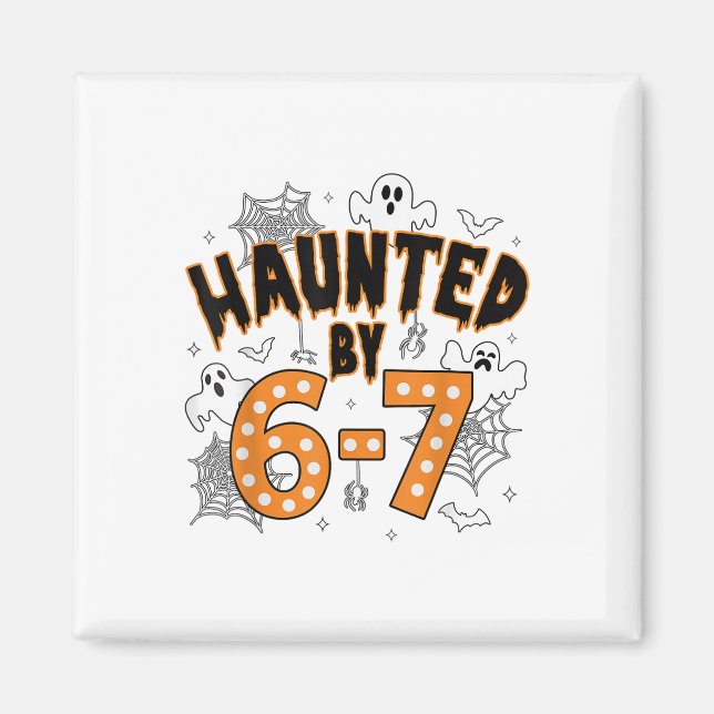 Imán 67 Meme Halloween Embrujado- Fantasma Divertido Y  (Frente)