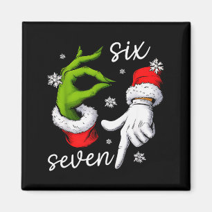 Imán 67 Meme Humor Divertido Santa Dice Seis Siete Navi