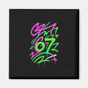 Imán 67 Meme Oculto Tendencia Gen Z Alpha Seis Siete 6