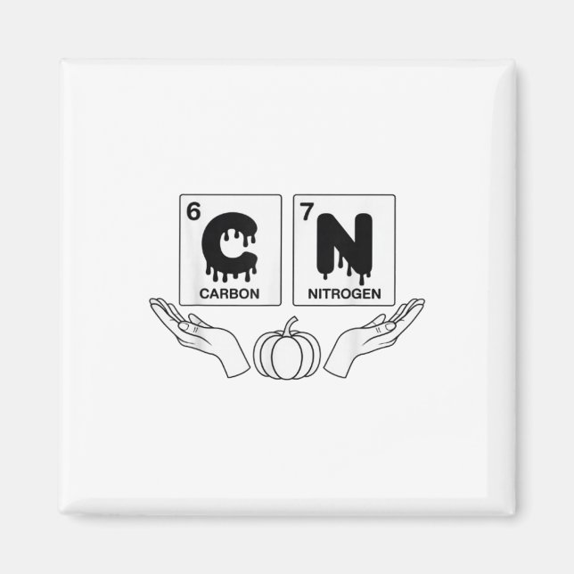 Imán 67 Meme Science Chemistry Funny Pumpkin Art Nerd J (Frente)