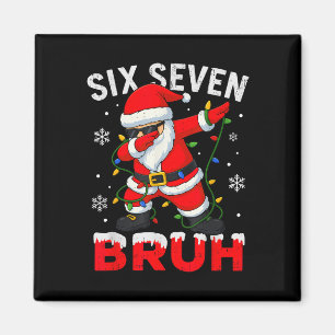 Imán 67 Meme Seis Siete Bruh Dabbing Santa Divertido Ch