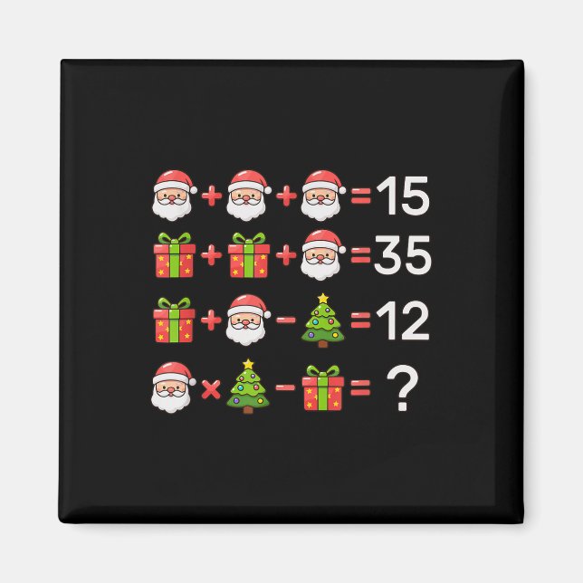 Imán 67 Meme Seis Siete Ecuación Matemática De Navidad  (Frente)
