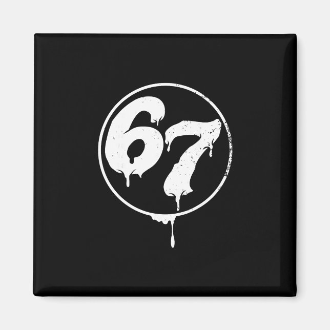 Imán 67 Meme Seis Siete Urna Estilo Grafiti  (Frente)