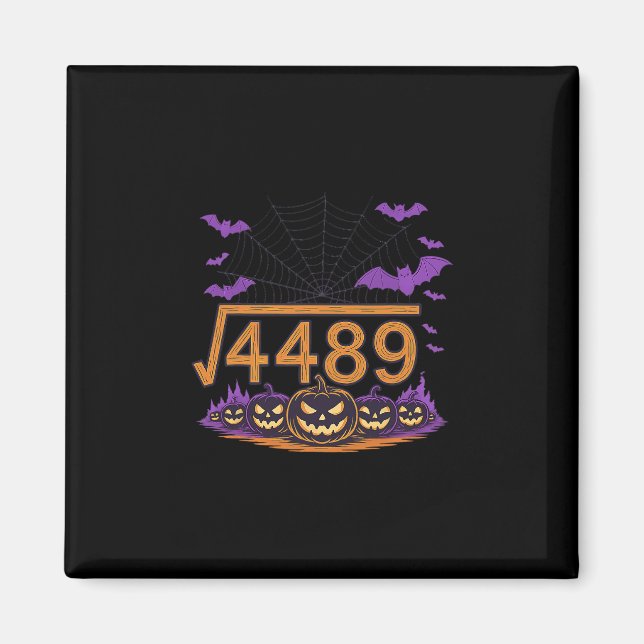 Imán 67 Meme Square Root 4489 Slang Math Halloween Cost (Frente)