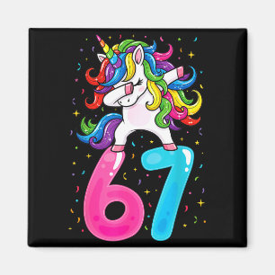 Imán 67 Meme Unicornio Para Niñas Seis Siete Gen Alpha