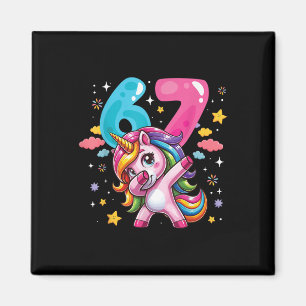 Imán 67 Meme Unicornio Para Niñas Seis Siete Meme Brain