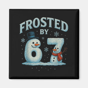 Imán 67 muñeco de nieve de Navidad 6 7 meme de Internet