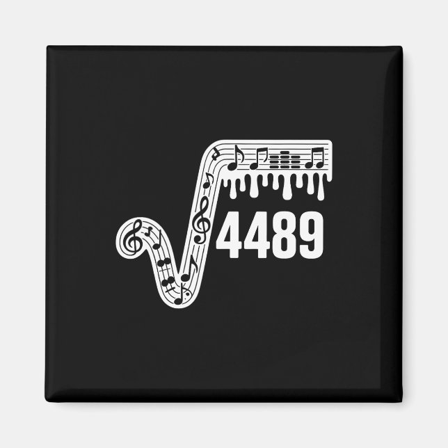 Imán 67 Music Drip Meme Square Root 4489 Slang Funny Ma (Frente)