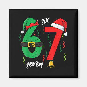 Imán 67 Navidad Divertido 6 7 Meme Seis Siete Xmas Chic