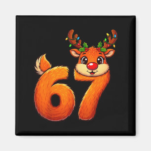 Imán 67 Navidad divertido reno Bruh Meme pijamas mujer