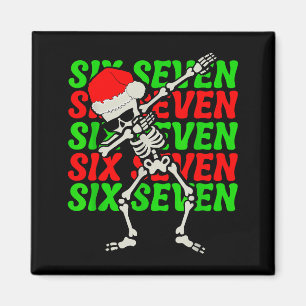 Imán 67 Navidad Divertido Seis Siete Meme Brainrot Dabb