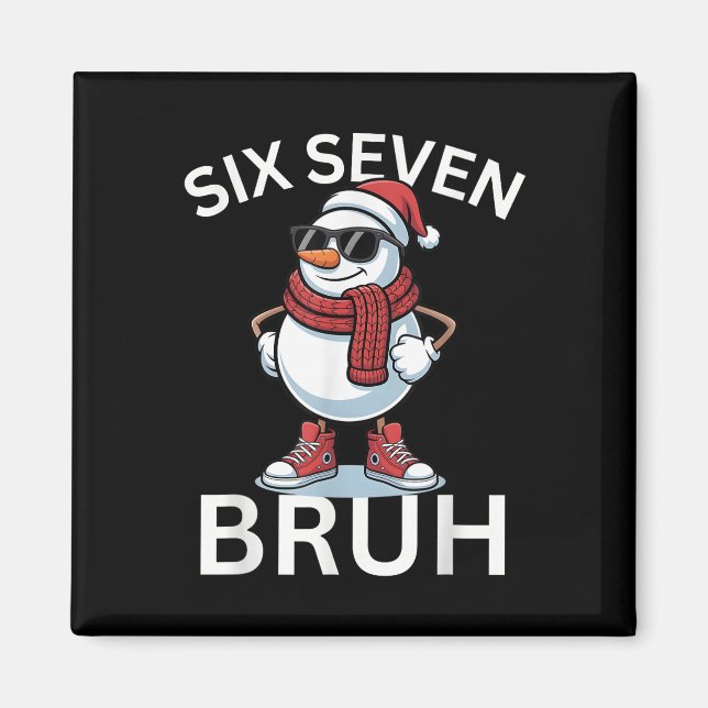 Imán 67 Navidad Divertido Seis Siete Meme Brainrot Muñe (Frente)