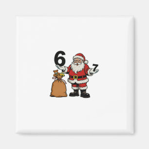 Imán 67 Navidad Divertido Seis Siete Meme Brainrot Sant