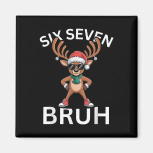 Imán 67 Navidad Divertido Seis Siete Meme Reindee Demen