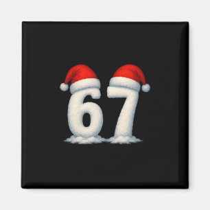 Imán 67 Navidad Fiesta Nieve Números 6 7 Meme Gen Alp