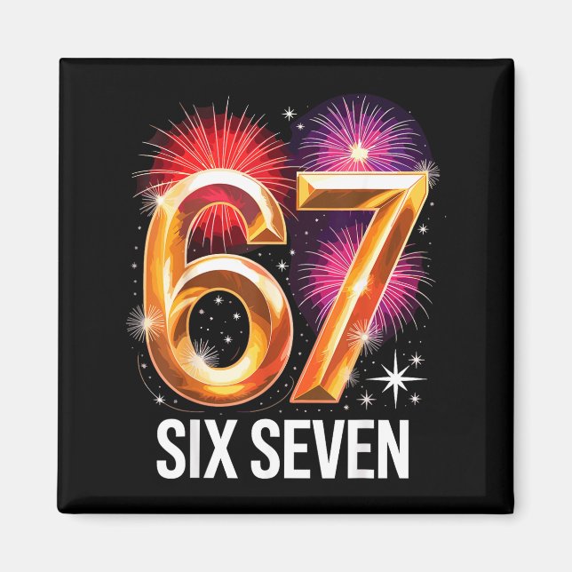 Imán 67 New Years Eve Party Pajama Shirt 6 7 Meme 67 20 (Frente)