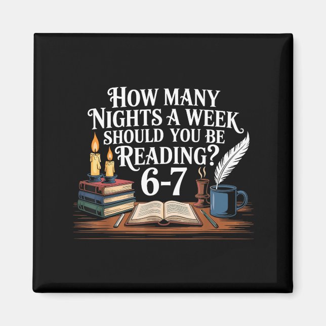 Imán 67 Nights Reading Meme For Bibliophiles Englieache (Frente)