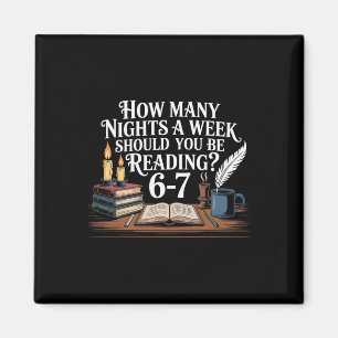 Imán 67 Noches Leyendo Meme Para Bibliófilos En Inglés