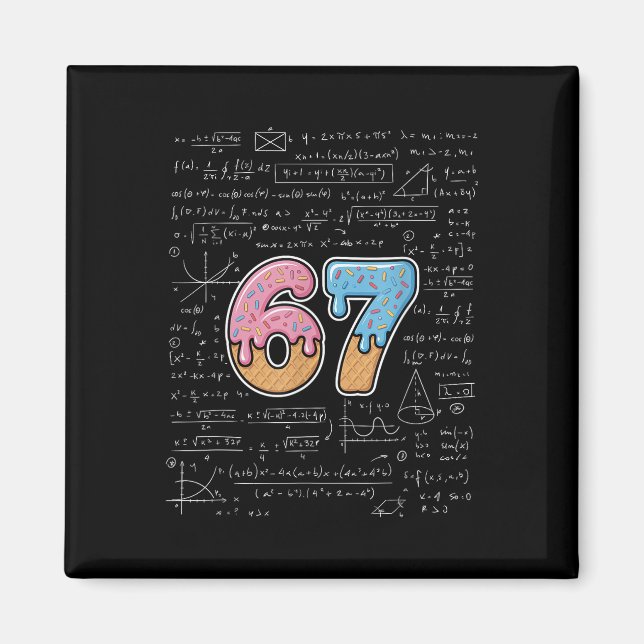 Imán 67 Profesor de matemáticas Matemáticas 67 Número H (Frente)