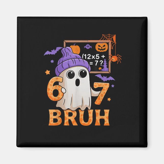 Imán 67 Profesor Fantasma de Halloween Seis Siete Meme  (Frente)